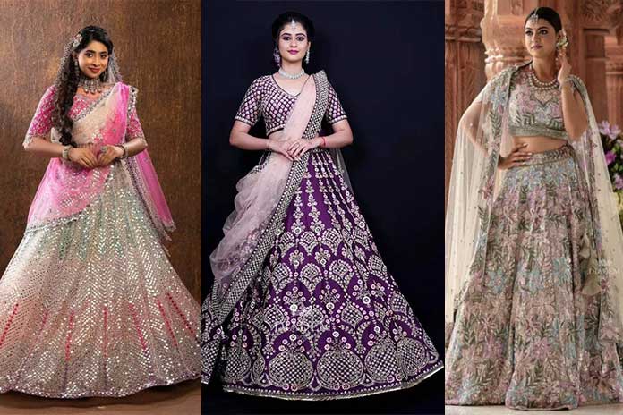 Diadem Brides: Regal Headpieces with Bridal Lehengas