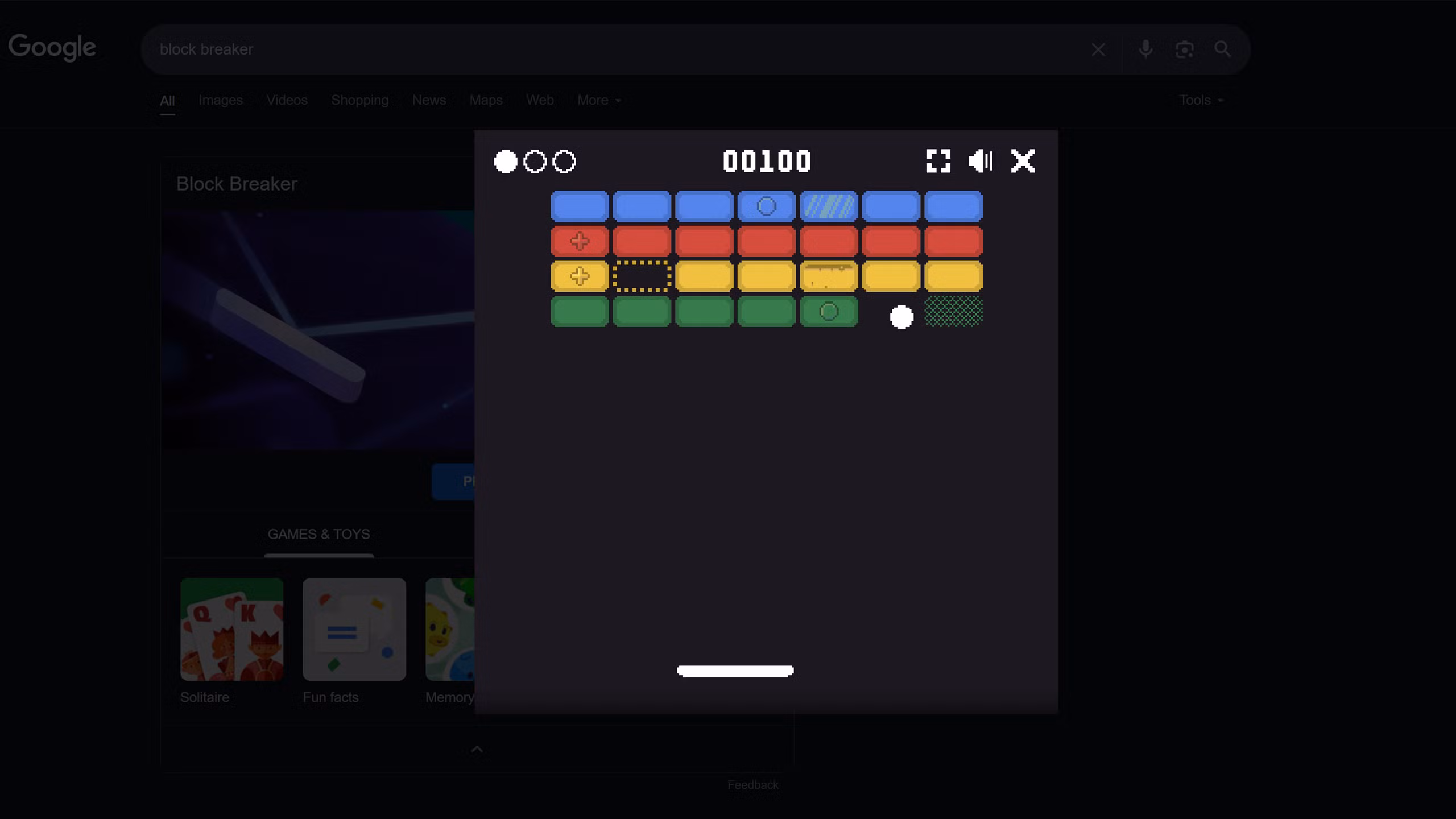 Google Block Breaker Play Googles Nostalgic Brick Breaker