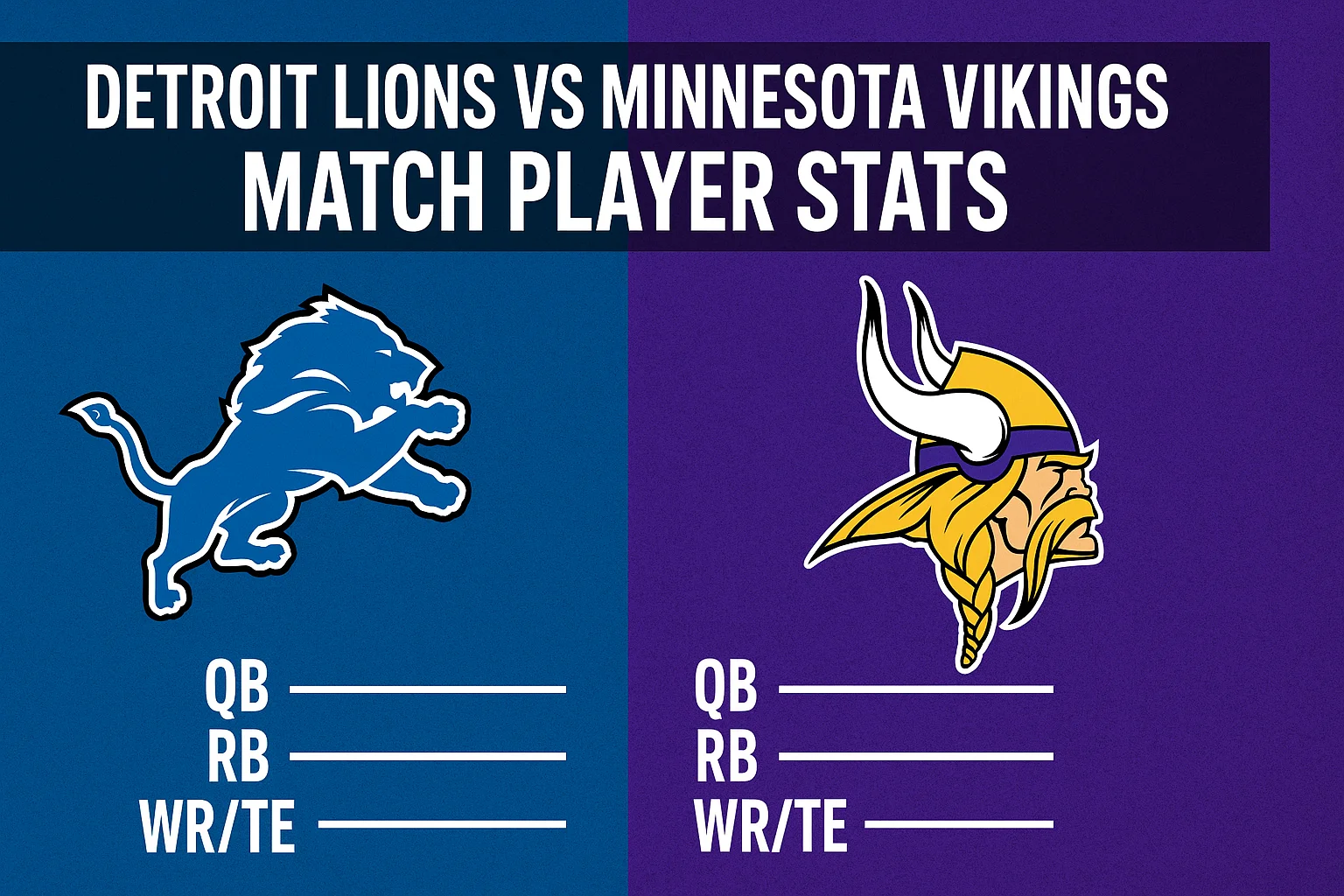 Lions vs Vikings: Full Player Stats and Game Highlights