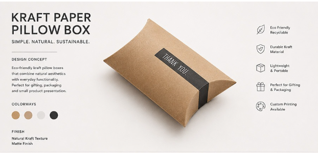 How Kraft Pillow Boxes Protect Small Products Without Extra Bulk